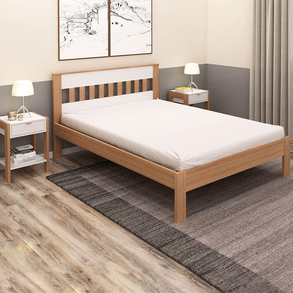 Cama De Casal Mdp Cm8007 Amendoa/Branco - Gran Belo - 4