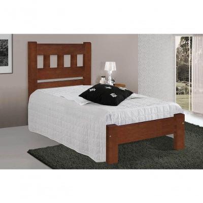 Cama Solteirão Marrocos De Madeira Angelim Castanho