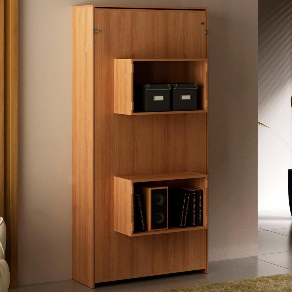 Cama Retratil De Parede Solteiro Cm8015 Amendoa - 8