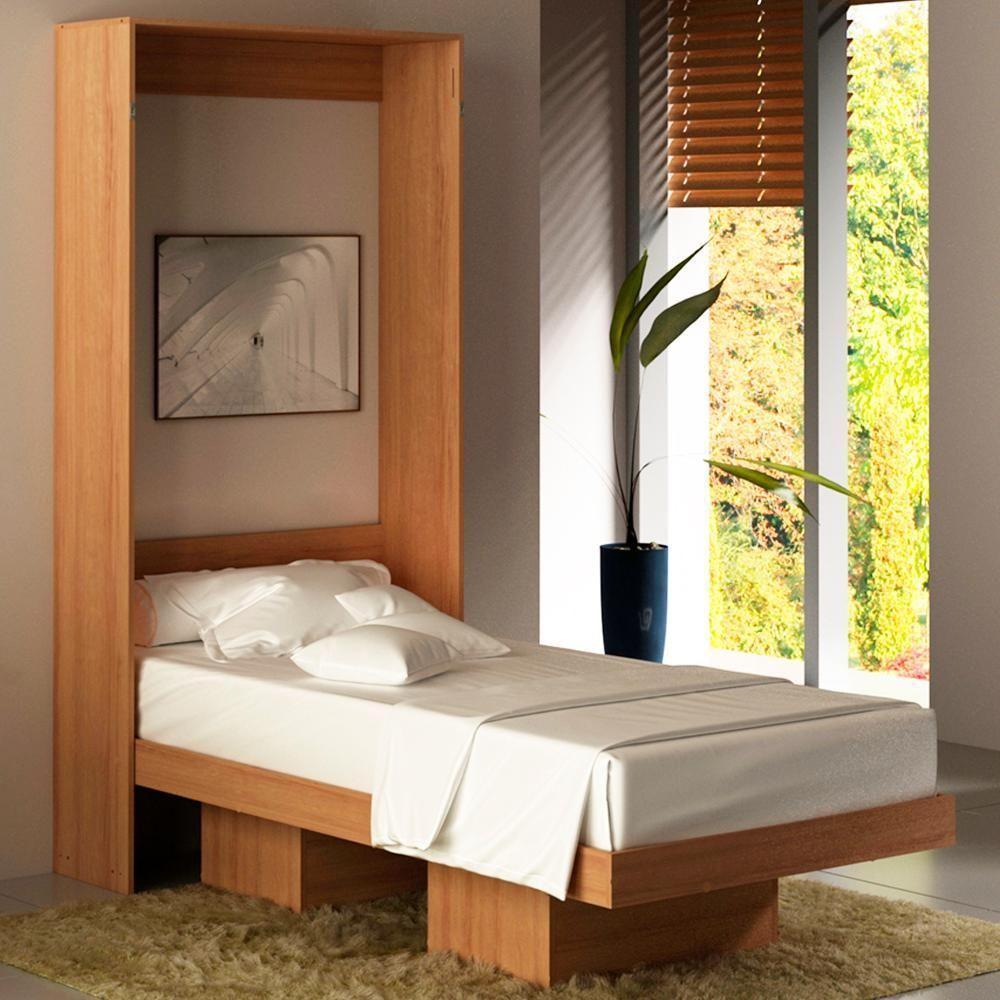 Cama Retratil De Parede Solteiro Cm8015 Amendoa - 9