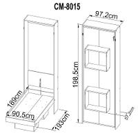 Cama Retratil De Parede Solteiro Cm8015 Amendoa - 10