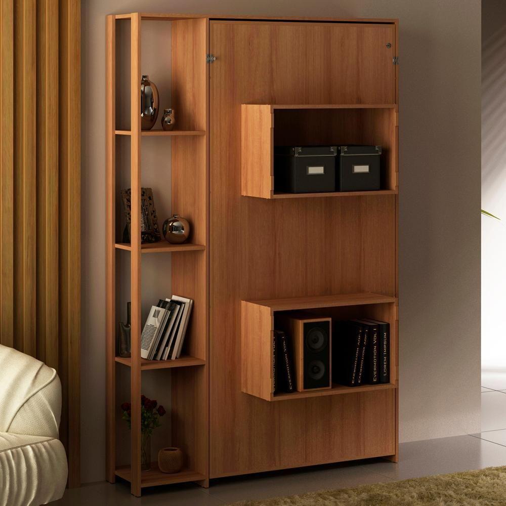 Cama Retratil De Parede Solteiro Cm8013 Amendoa - 4