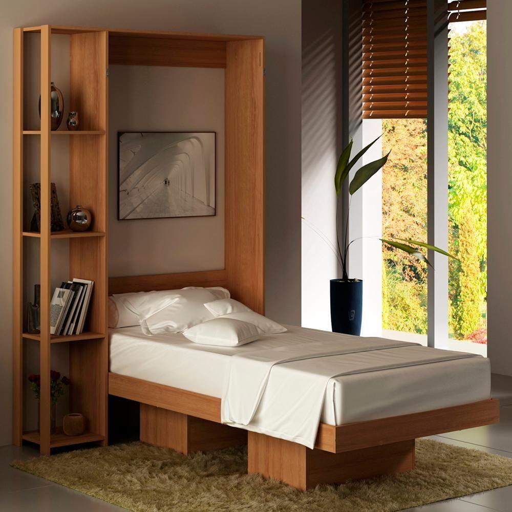 Cama Retratil De Parede Solteiro Cm8013 Amendoa - 10