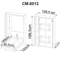 Cama Retratil De Parede Solteiro Cm8013 Amendoa - 6