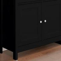 Cristaleira + Aparador Buffet Ditália E-954 + R-626 Preto