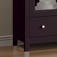 Cristaleira + Aparador Buffet Ditália E-954 + R-626 Preto - 5