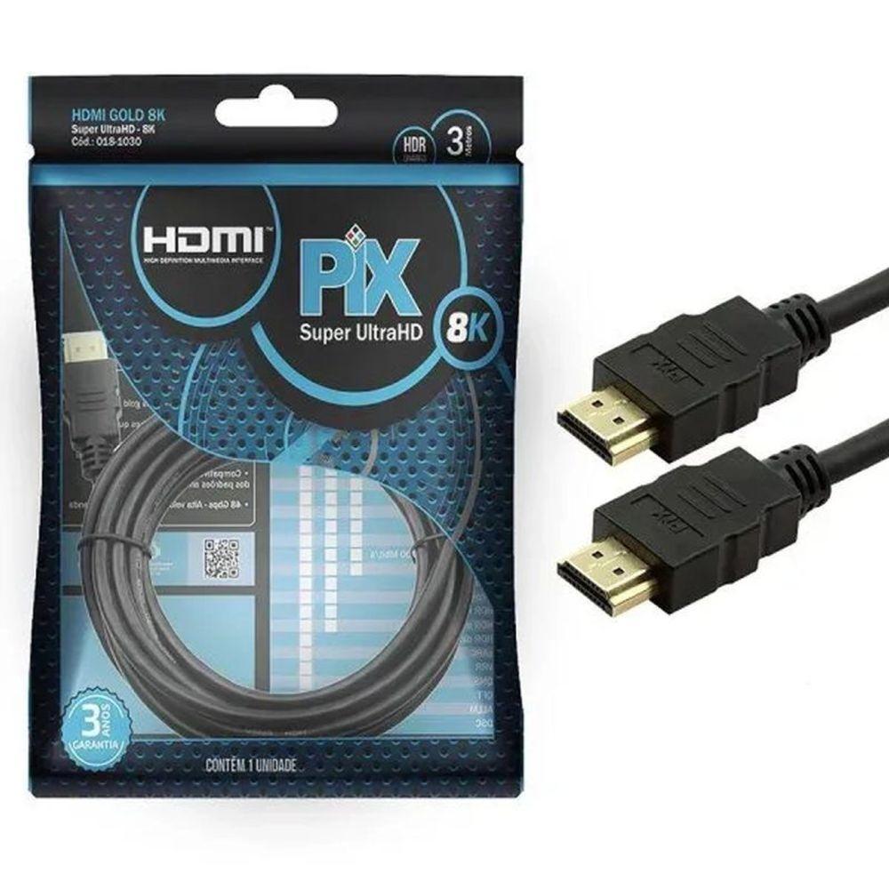 Cabo Hdmi Classic 2 1 8K Hdr 3 Metros 19P Pix 018 1030 Bag - 1