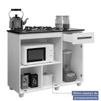 Balcão Para Cooktop 4 Bocas 2 Portas 1 Gaveta Violeta Kaiki Móveis Nature/off White - 9