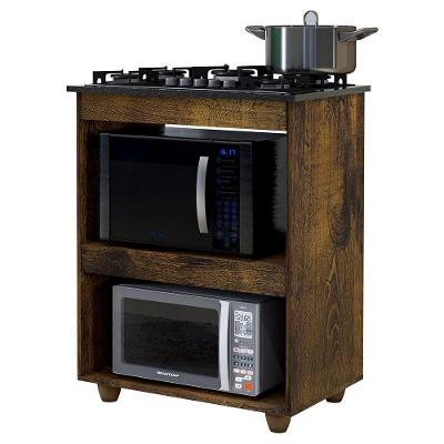 Balcão Para Cooktop 5 Bocas Turim Cor:ypê