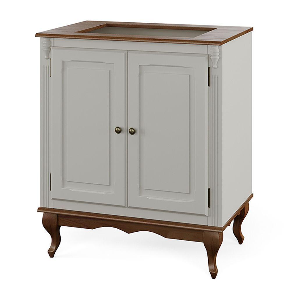 Balcão Cooktop Com 2 Portas E 1 Prateleira Hannover - M560709 Garapa - Verniz - 1