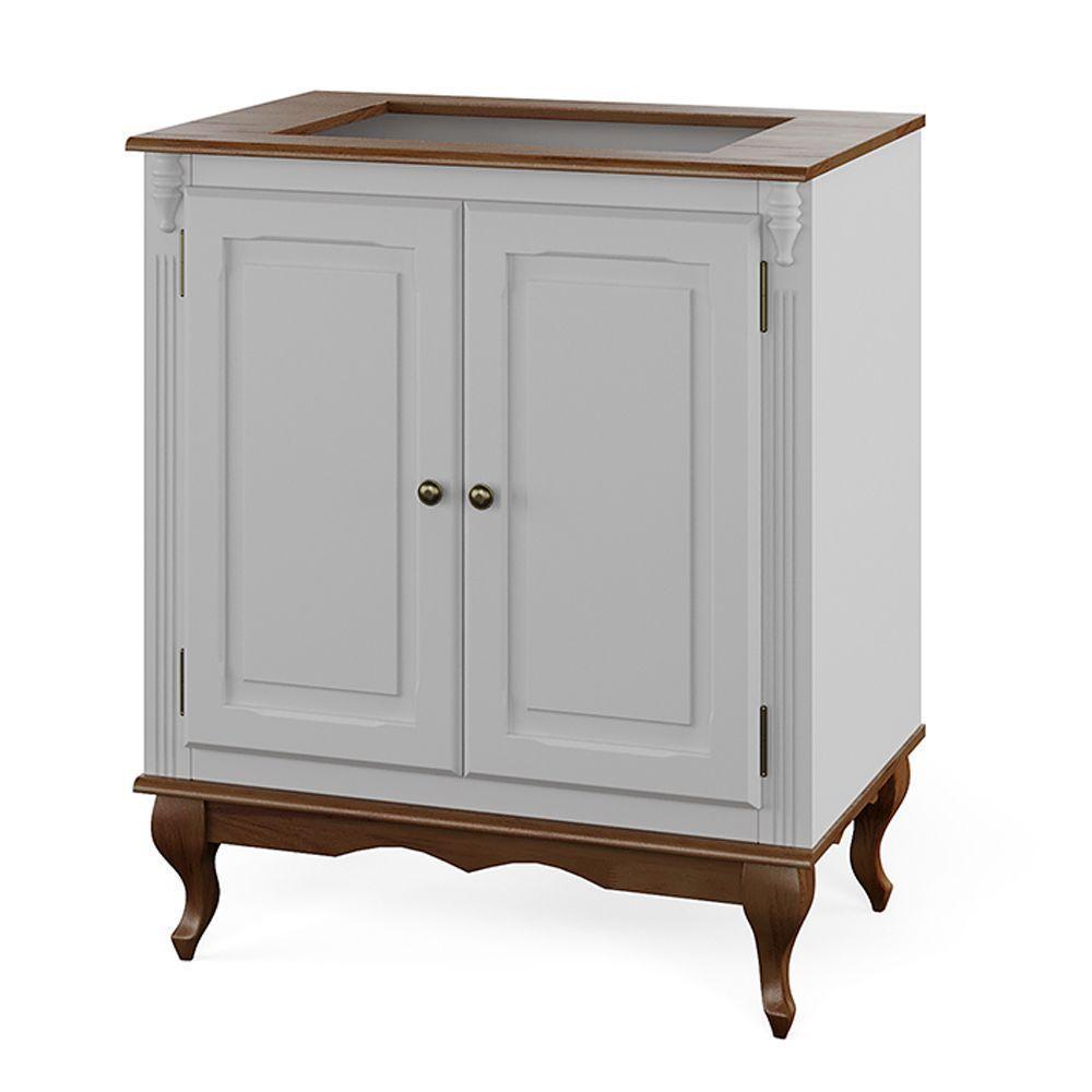 Balcão Cooktop Com 2 Portas E 1 Prateleira Hannover - M560709 Garapa - Verniz - 5