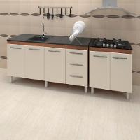 Balcao Pia 150cm E Cooktop 4 Bocas Savana Off White Mobbs Savana Off White - 2