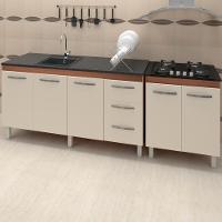 Balcao Pia 150cm E Cooktop 4 Bocas Savana Off White Mobbs Savana Off White - 5