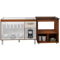 Balcao Cooktop 4 Bocas E Pia 120cm Savana Off White Mobbs Savana Off White - 2