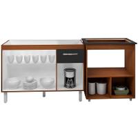 Balcao Cooktop 4 Bocas E Pia 120cm Savana Preto Mobbs Savana Preto - 5