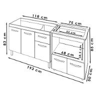 Balcao Cooktop 4 Bocas E Pia 120cm Savana Preto Mobbs Savana Preto - 6
