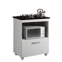 Balcão Cooktop 4 Bocas Salvia Kaiki Móveis Branco - 1