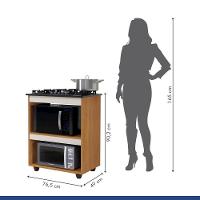 Balcão Para Cooktop 4 Bocas Turim Nature/Off White - 6