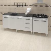 Balcao Pia 150cm E Cooktop 5 Bocas Branco Mobbs Branco - 5
