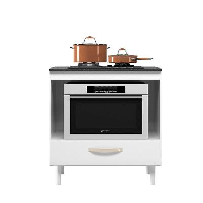 Kit Balcão Cozinha Branco Com Cooktop A Gás 4 Bocas Bivolt Branco Bivolt