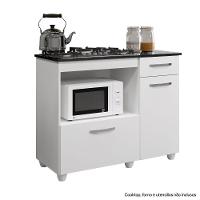 Balcão para Cooktop 5 Bocas Violeta Kaiki Móveis Branco - 1