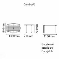 Mesa Retangular Tramontina Camboriú Basic Branco Tramontina - 4