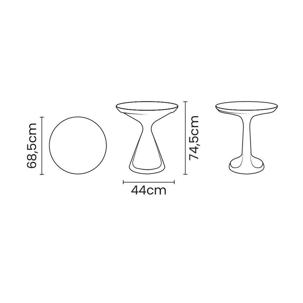 Mesa Redonda Tramontina Salut Em Polietileno Grafite Tramontina - 2