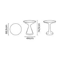 Mesa Redonda Tramontina Salut Em Polietileno Grafite Tramontina - 2