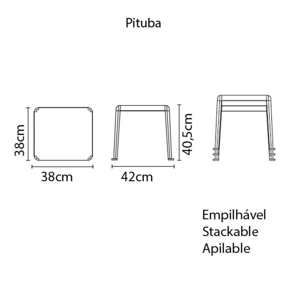 Mesa De Apoio Tramontina Pituba Basic Em Polipropileno Branco Tramontina - 2