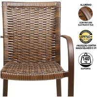 Kit 4 Cadeiras Fibra  Argila Mesa  Marrom Com  Bege - 2