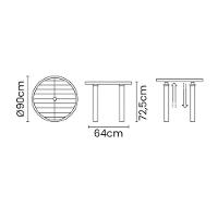 Mesa Eco Tramontina Cassino Em Polipropileno Preto Tramontina - 3