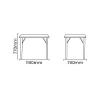 Mesa Tramontina Beta Em Polipropileno Branco Com Base Em Alumínio Polido Tramontina