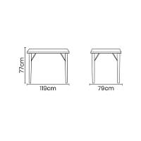 Mesa Tramontina Beta Em Polipropileno Branco Com Base Em Alumínio Polido Tramontina - 7