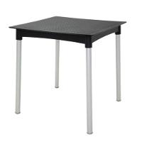 Mesa Laura Rattan Polipropileno Preto Pernas De Alumínio - 1