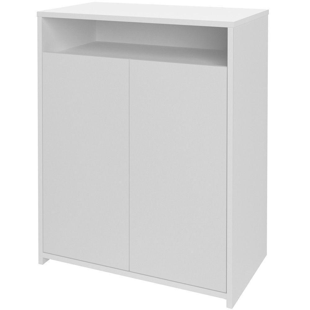 Balcão Multiuso Escritório Sala Cool A02 02 Portas Branco - 1