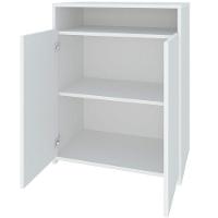 Balcão Multiuso Escritório Sala Cool A02 02 Portas Branco - 11