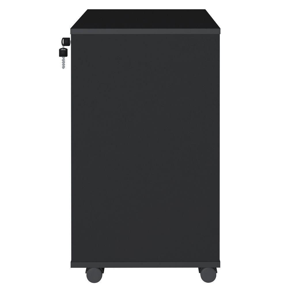 Gaveteiro Para Escritório 04 Gavetas Bit A2 Preto - 3