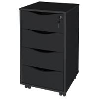 Gaveteiro Para Escritório 04 Gavetas Bit A2 Preto - 1