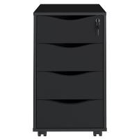 Gaveteiro Para Escritório 04 Gavetas Bit A2 Preto - 7