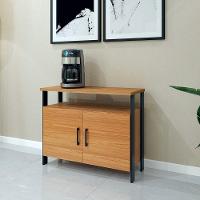 Balcão Escritório Sala Evidence 2 Portas D3 Freijó Preto - 4