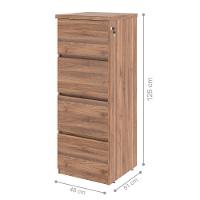 Armario Com 4 Gavetas Larissa Noce - 2