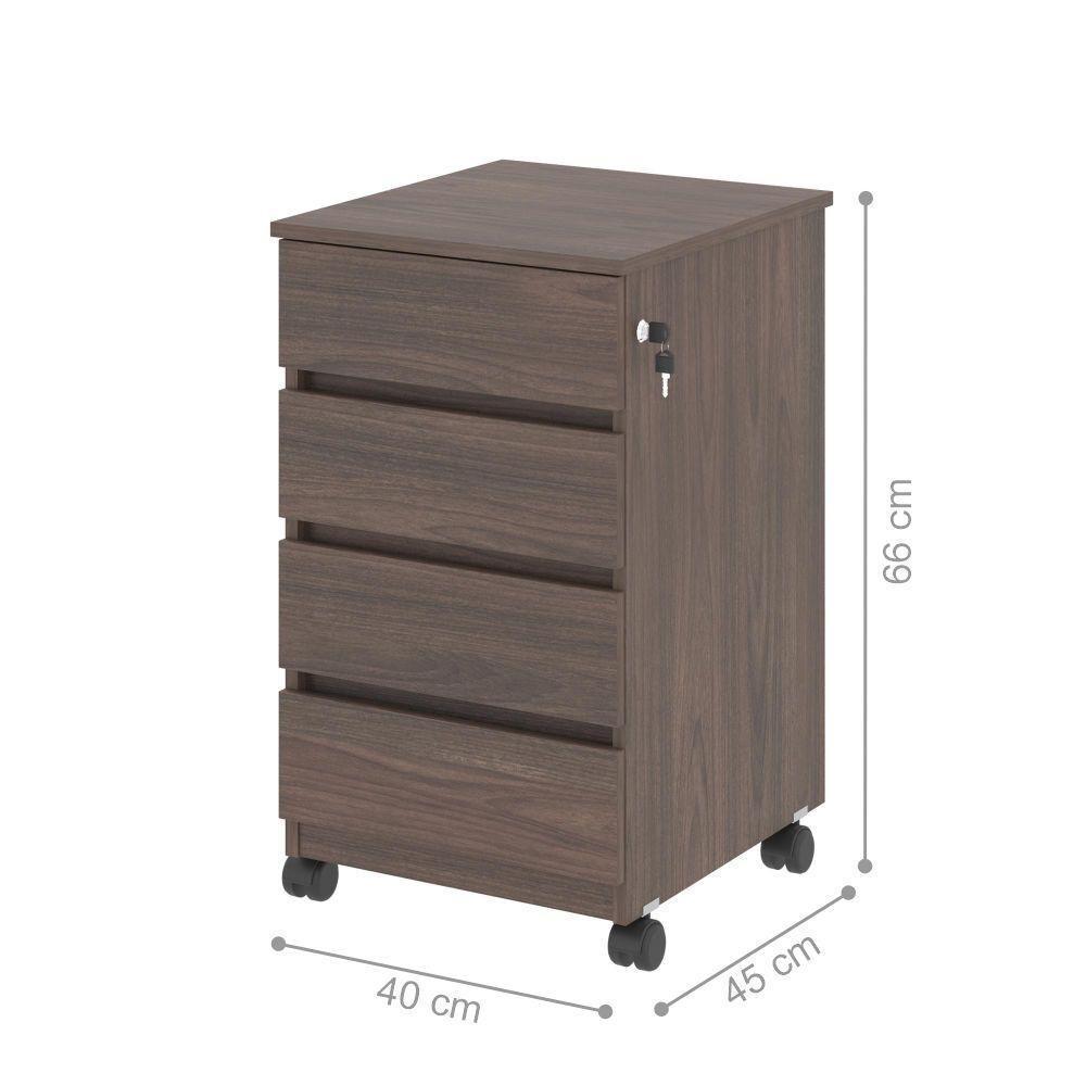 Arquivo Com 4 Gavetas Verbena Freijo - 2