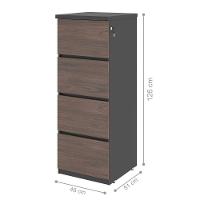 Armario Com 4 Gavetas Larissa Freijo Preto - 2