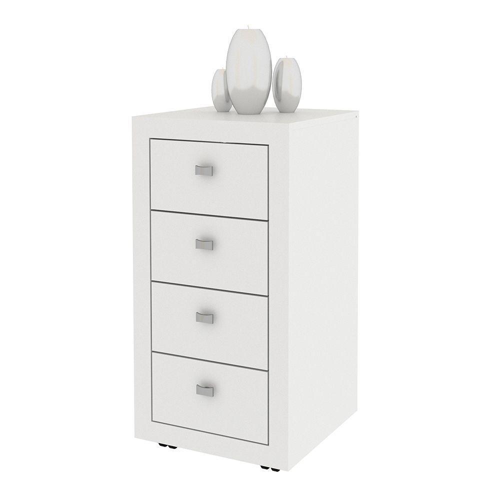 Gaveteiro Para Escritório Home Office Me4133 Mdp Branco - 3