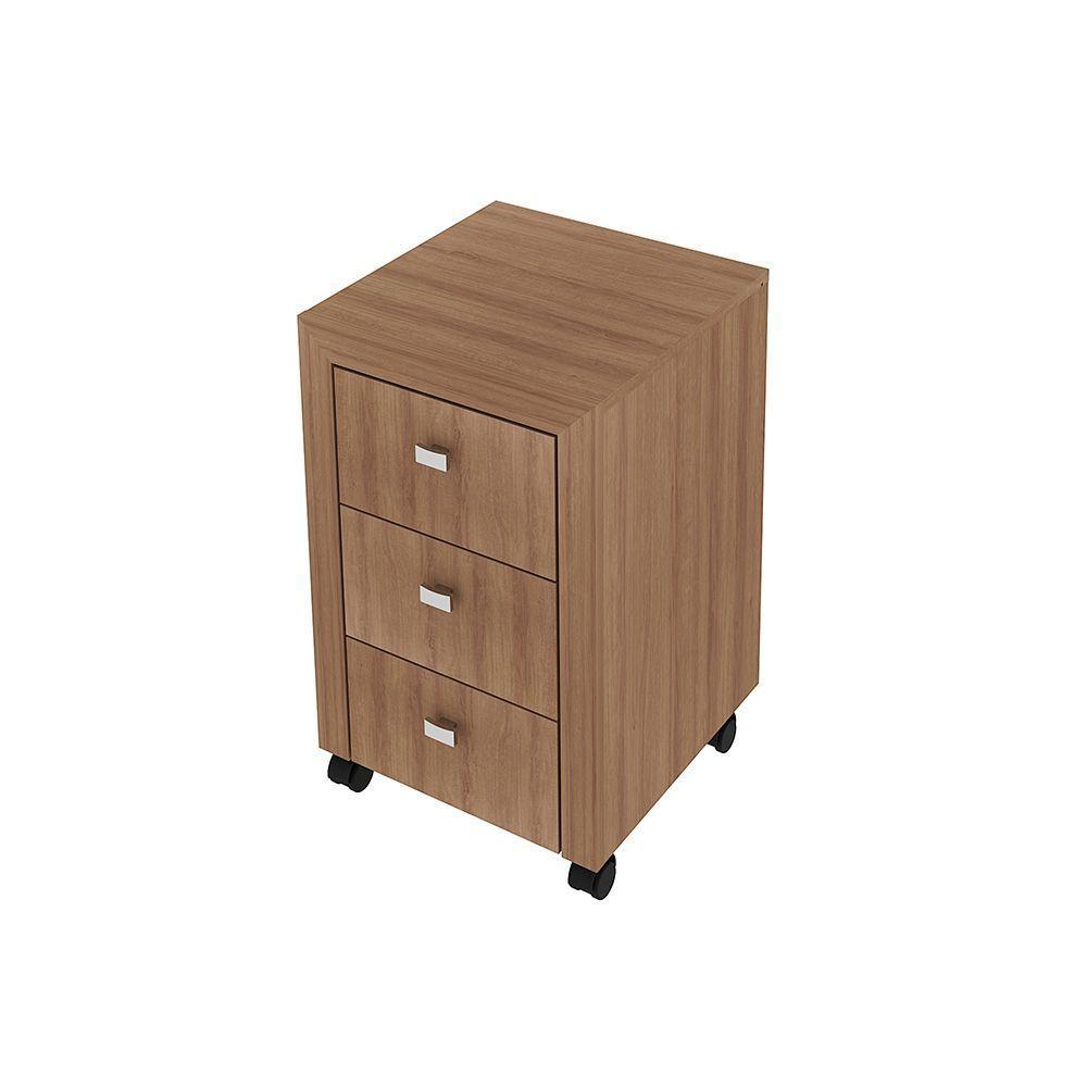 Gaveteiro Para Escritório Home Office Me4108 Mdp Amendoa - 1