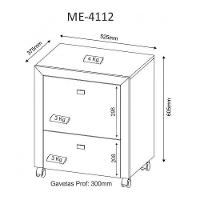 Gaveteiro Para Escritório Home Office Me4112 Mdp Amendoa - 2