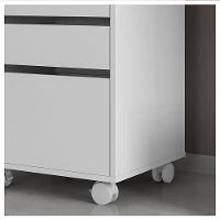 Gaveteiro 3 Gavetas Para Escritório Branco Meta Caemmun