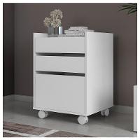 Gaveteiro 3 Gavetas Para Escritório Branco Meta Caemmun - 6