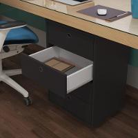 Gaveteiro Escritório Classic 4 Gavetas Preto