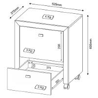 Gaveteiro Para Escritório Home Office Me4112 Mdp Nogal - 5